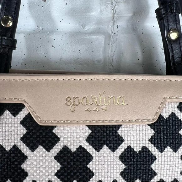 SPARTINA Daufuskie Island Linen & Leather Maxi Tote Shoulder Bag - Picture 10 of 12